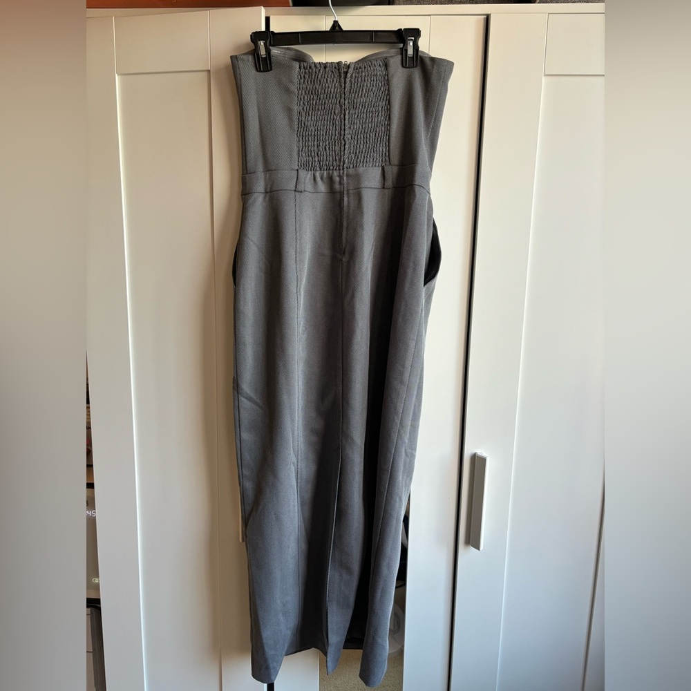 REFORMATION Deserae Dress size 8, Elegant Gray Women's Dress SIZE: 8 - Picture 5 of 6